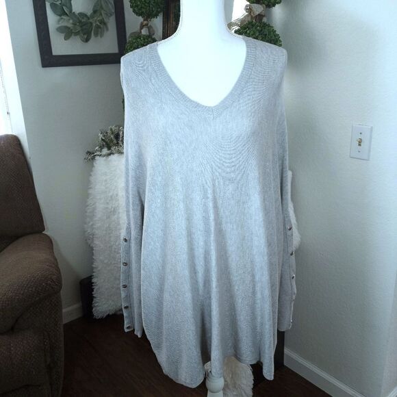 RXB GRAY DOLMAN SLEEVE OVERSIZED SWEATER SZ.S EUC - Picture 3 of 8